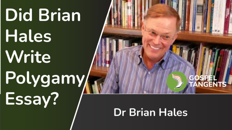 Dr. Brian Hales, Author of "Joseph Smith's Polygamy" helped write one of the Gospel Topics Essays on polygamy.