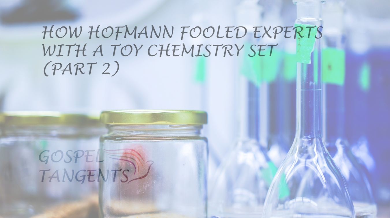 Mark Hofmann used a toy chemistry set to fool the FBI lab.