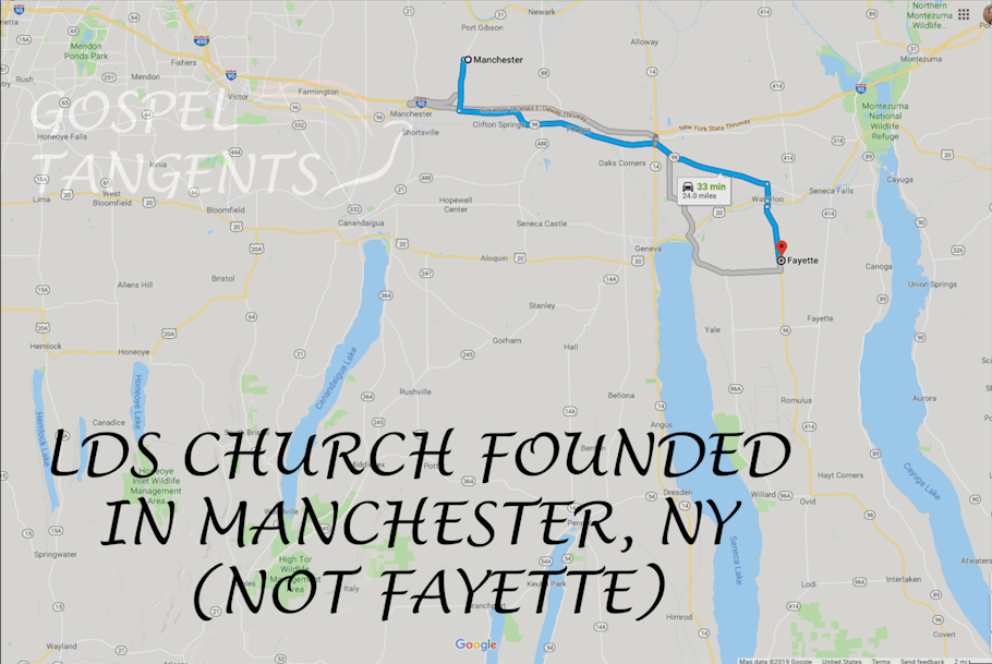 Michael Marquardt says the Church was organized in Manchester, some 30 miles from Fayette, NY. Does he make a solid case?
