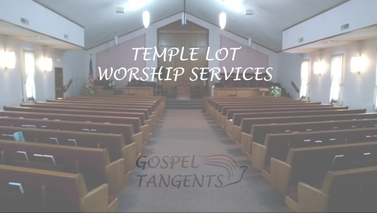 Inside the chapel at the Church of Christ (Temple Lot) in Independence, Missouri.