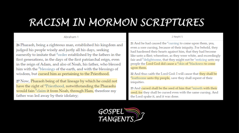 The Gospel Topics essay on race and priesthood ignores problematic racism in Mormon scriptures dealing with race.