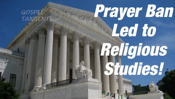 Dr. Sally Gordon discusses the 1962 case that outlawed school prayer, and I was surprised to learn that same case paved the way for Religious Studies.