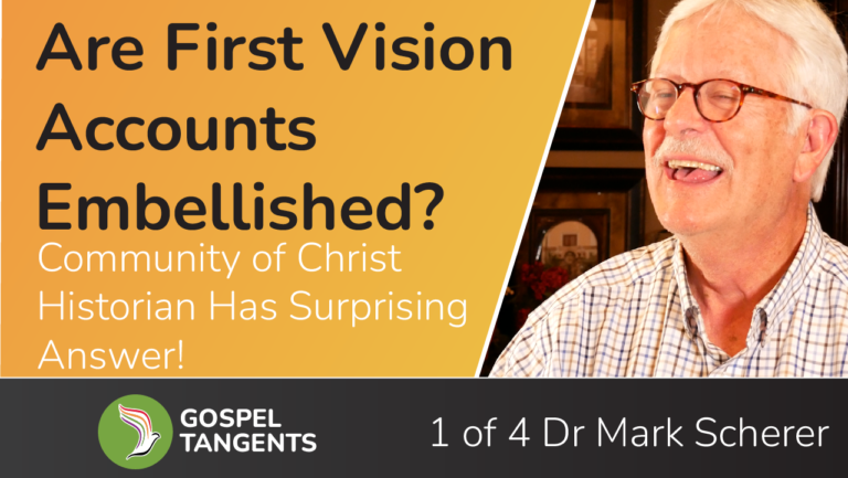 Dr Mark Scherer, Retired Church Historian for Community of Christ discusses First Vision and other shared history with LDS Church.