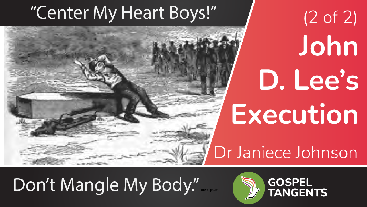 Dr Janiece Johnson discusses the trials & execution of John D Lee.