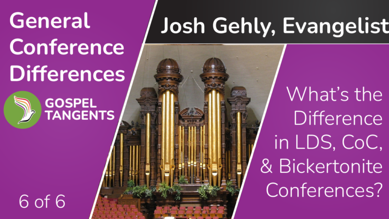 We discuss differences in LDS, CoC, & Bickertonite General Conferences.