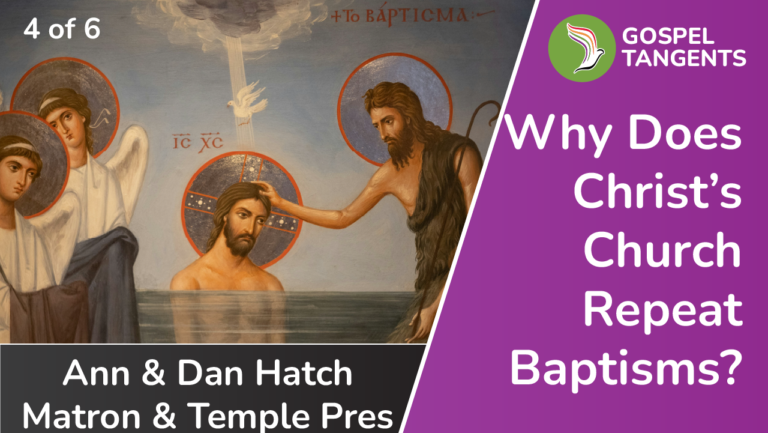 I asked Ann & Dan Hatch why they repeat baptisms.