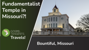 It was fun to attend and work on a fundamentalist Mormon temple the week before it was dedicated!