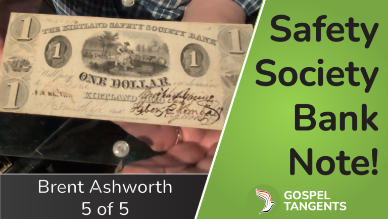 Brent Ashworth has a Kirtland Bank Note signed by Brigham Young, Sidney Rigdon, & Joseph Smith!