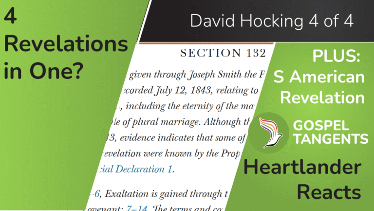 David Hocking discusses the Polygamy & S America revelations in his book, "The Revelations of Joseph Smith"