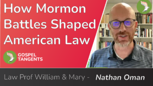 Nathan Oman is a prof of law at William & Mary. He's written 2 new books called "Law & the Restoration."