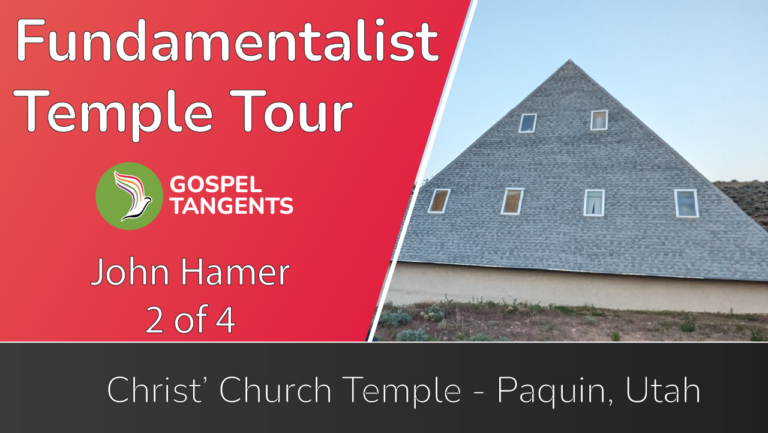 John Hamer tells how Joseph Smith got the idea of temples. We Tour Fundamentalist Mormon temples.